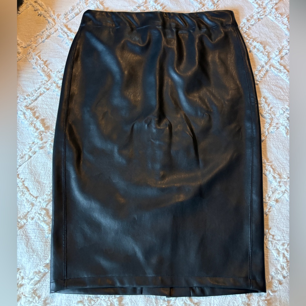 Faux leather skirt